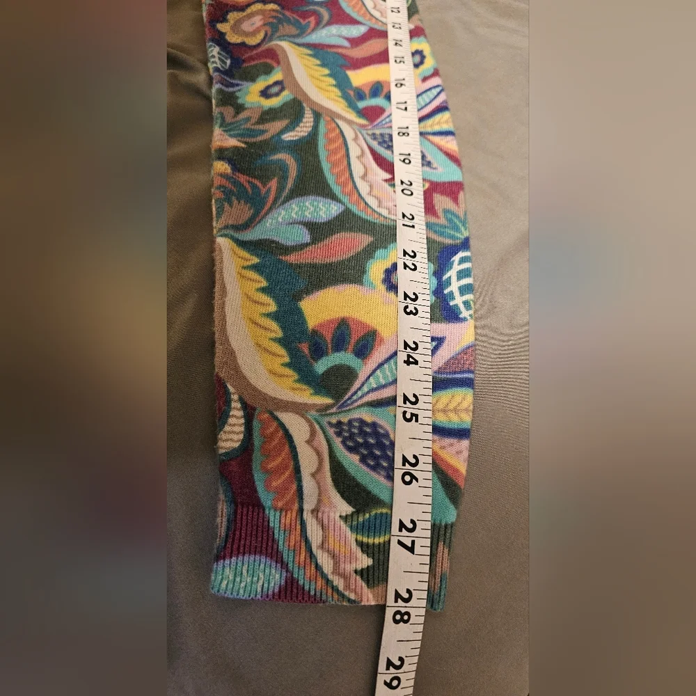 Women's Size L Talbot's  Colorful Patterned Long Sleeve Sweater SOFT - Picture 10 of 13